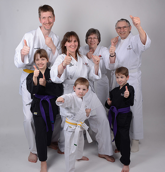 Familie Truderung beim Fotoshooting